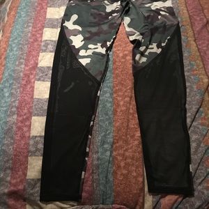 Ladies Camo Leggings with shear inserts